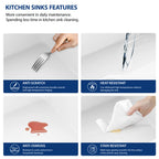 Dcolora 33" White Fireclay Workstation Farmhouse Apron Front Kitchen Sink Complete Accessory Kit