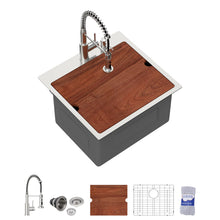 Dcolora DC-SFDOE00181 21-inch drop-in kitchen sink in brushed stainless steel
