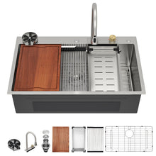 Dcolora DC-SFDOE00013 36-inch drop-in kitchen sink in brushed stainless steel