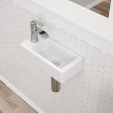 Dcolora DC-V8884 14.57-inch wall-mounted bathroom sink in white