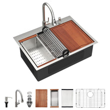 Dcolora DC-SFDOE00123 28-inch drop-in kitchen sink in brushed stainless steel
