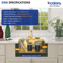 Dcolora DC-SFDOE00180 overall dimensions 20 × 18 × 9 inches
