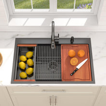 Dcolora DC-NSDF26203201 installed as a drop-in sink in a countertop