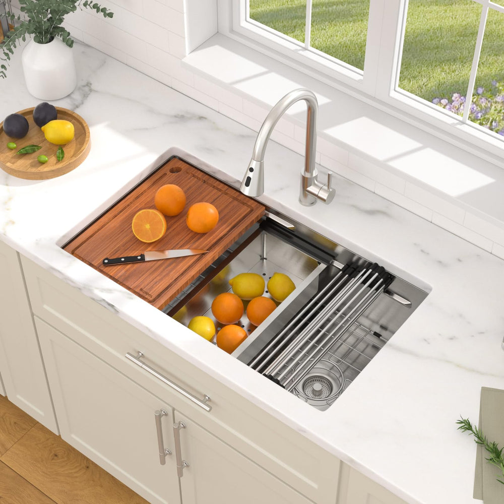 33" × 19" Undermount Workstation Stainless Steel Kitchen Sink – DC-UWM262702