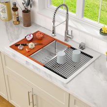 Dcolora DC-0002GWT installed as a drop-in/topmount kitchen sink