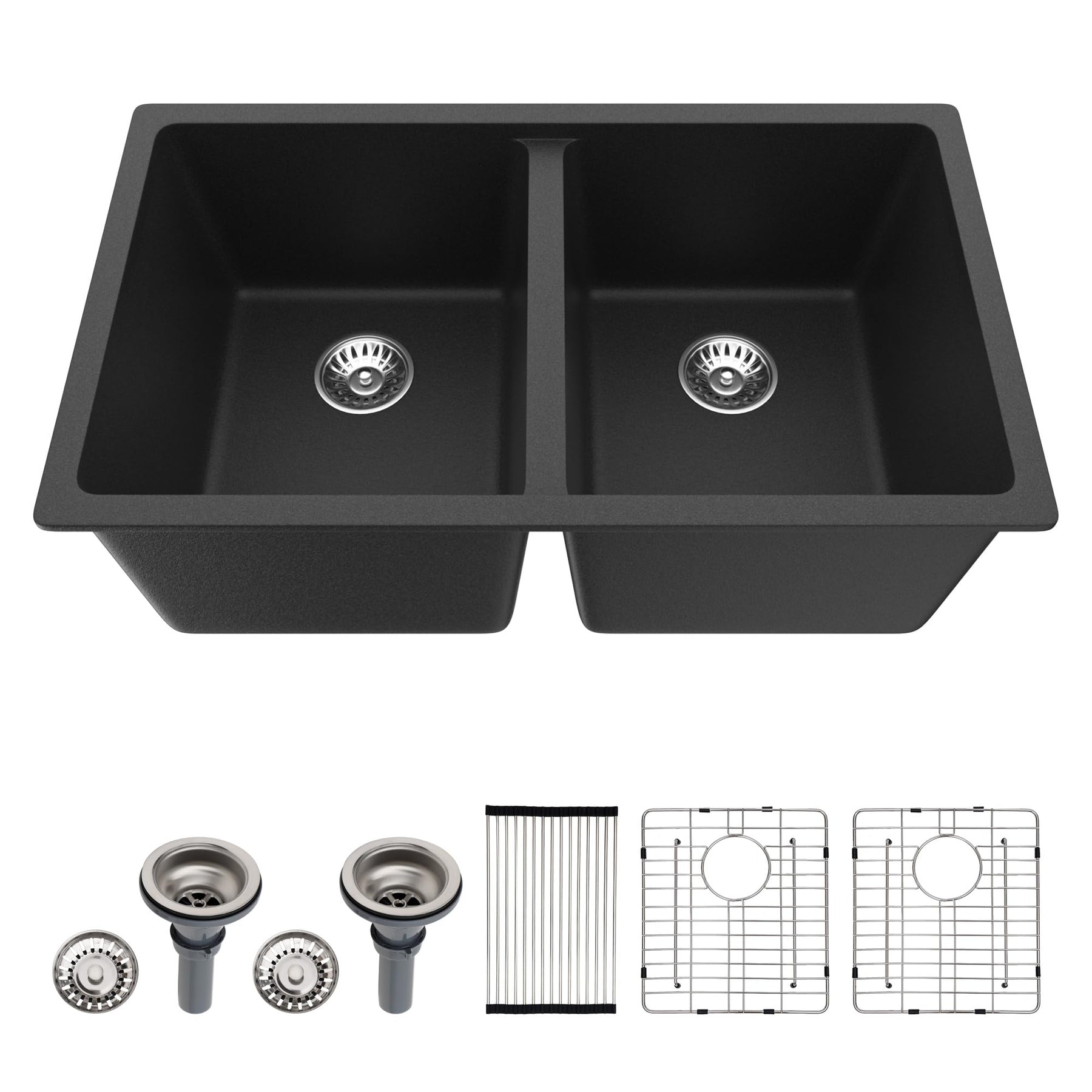 Dcolora DC-GU7761 33-inch undermount kitchen sink in matte black