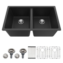 Dcolora DC-GU7761 33-inch undermount kitchen sink in matte black