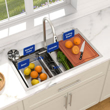 Dcolora DC-SFDOE00028 33-inch drop-in kitchen sink in brushed stainless steel
