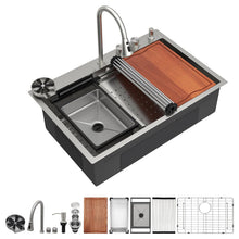 Dcolora DC-SFDOE00027 33-inch drop-in kitchen sink in brushed stainless steel