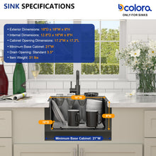 Bowl, rim, finish, and drain details for Dcolora DC-NSD2620001