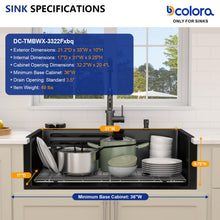 Dcolora DC-NSD26203014 overall dimensions 33 × 21 × 10 inches