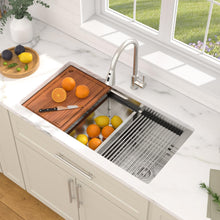 Dcolora DC-UWM262703 36-inch undermount kitchen sink in brushed stainless steel