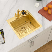 Dcolora DC-SFDOE00179 installed as a drop-in kitchen sink