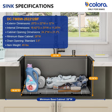 Bowl, rim, finish, and drain details for Dcolora DC-SFDOE00184