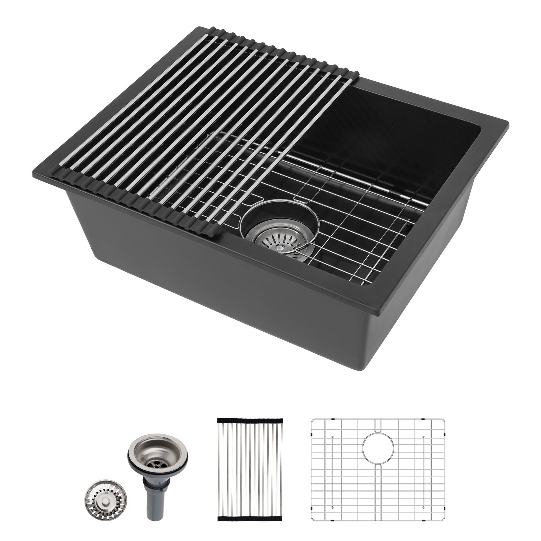 Dcolora DC-GU7745 15-inch undermount bar sink in matte black