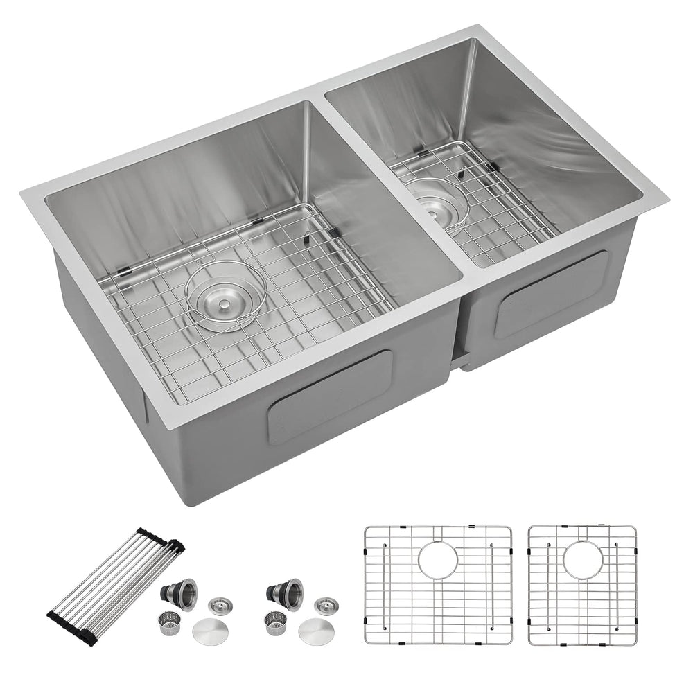 33" × 19" Undermount Stainless Steel Kitchen Sink – DC-U7730
