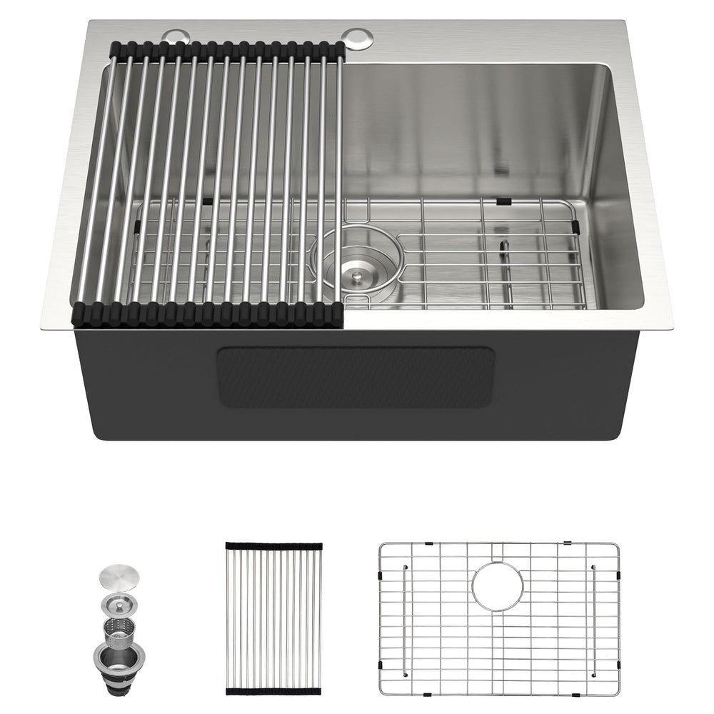 24" × 18" Drop-In Stainless Steel Kitchen Sink – DC-T258001