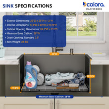 Bowl, rim, finish, and drain details for Dcolora DC-NSD26203033