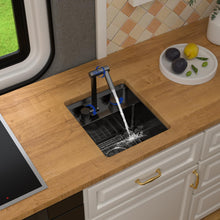 Dcolora DC-SFDOE00049 13-inch undermount outdoor kitchen sink in Nano-PVD gunmetal black