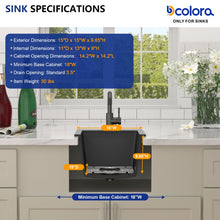 Bowl, rim, finish, and drain details for Dcolora DC-SFDOE00171