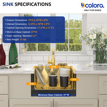 Dcolora DC-SFDOE00179 overall dimensions 18 × 18 × 9 inches