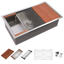 Dcolora DC-U7702 30-inch undermount kitchen sink in brushed stainless steel