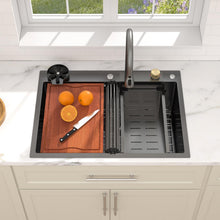 Dcolora DC-SFDOE00002 installed as a drop-in sink in a countertop
