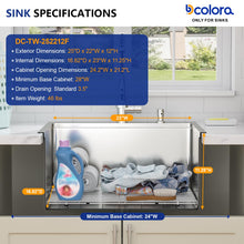 Bowl, rim, finish, and drain details for Dcolora DC-SFDOE00162