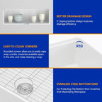Dcolora 33''x20'' White Farmhouse Sink, Apron Front Fireclay Single Bowl Kitchen Basin