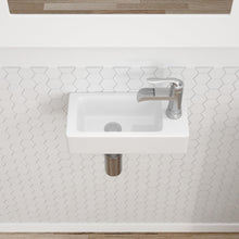 Dcolora DC-V8885 14.57-inch wall-mounted bathroom sink in white