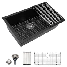 Dcolora DC-GU7749 33-inch undermount kitchen sink in matte black