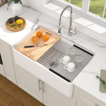 Dcolora DC-AW2601 33-inch farmhouse / apron front kitchen sink in white
