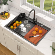 Dcolora DC-T2533003BWS installed as a drop-in sink in a countertop