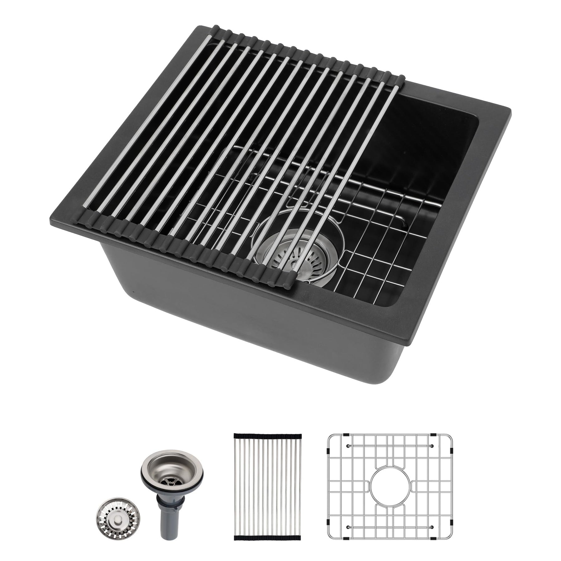 Dcolora DC-GU7746 18-inch undermount bar sink in matte black