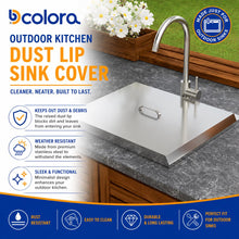 Dcolora DC-TW2019-FC drop-in sink in an outdoor countertop