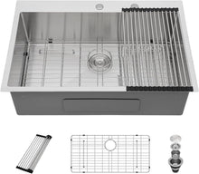 Dcolora DC-T7742 30-inch drop-in/topmount kitchen sink in brushed stainless steel