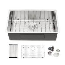 Dcolora DC-U7717 30-inch undermount kitchen sink in brushed stainless steel