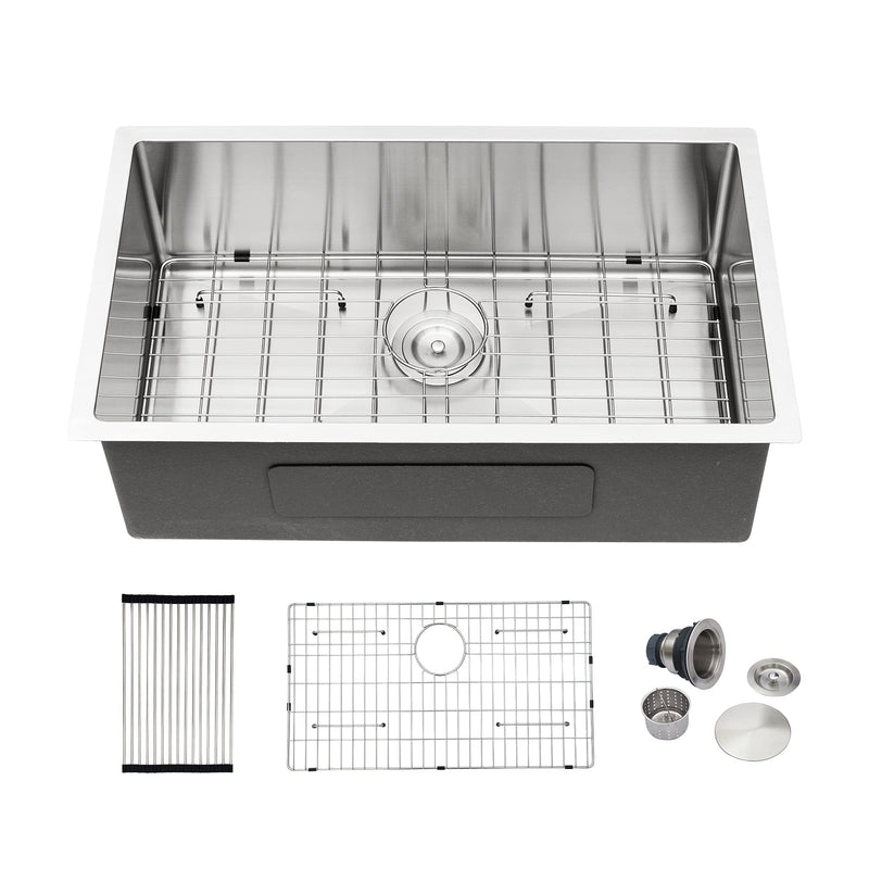 30" × 18" Undermount Stainless Steel Kitchen Sink – DC-U7717