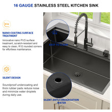 Dcolora 36"x22" Gunmetal Black Drop-In / Topmount Kitchen Sink | DC-T8864 — image 7
