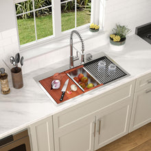 Dcolora DC-T7764 installed as a drop-in sink in a countertop