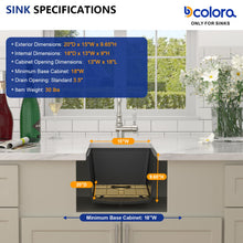Bowl, rim, finish, and drain details for Dcolora DC-GU261607