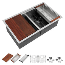 Dcolora DC-U7738 36-inch undermount kitchen sink in brushed stainless steel
