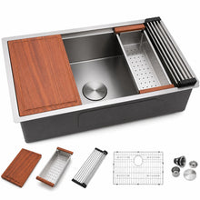 Dcolora DC-U7701 33-inch undermount kitchen sink in brushed stainless steel