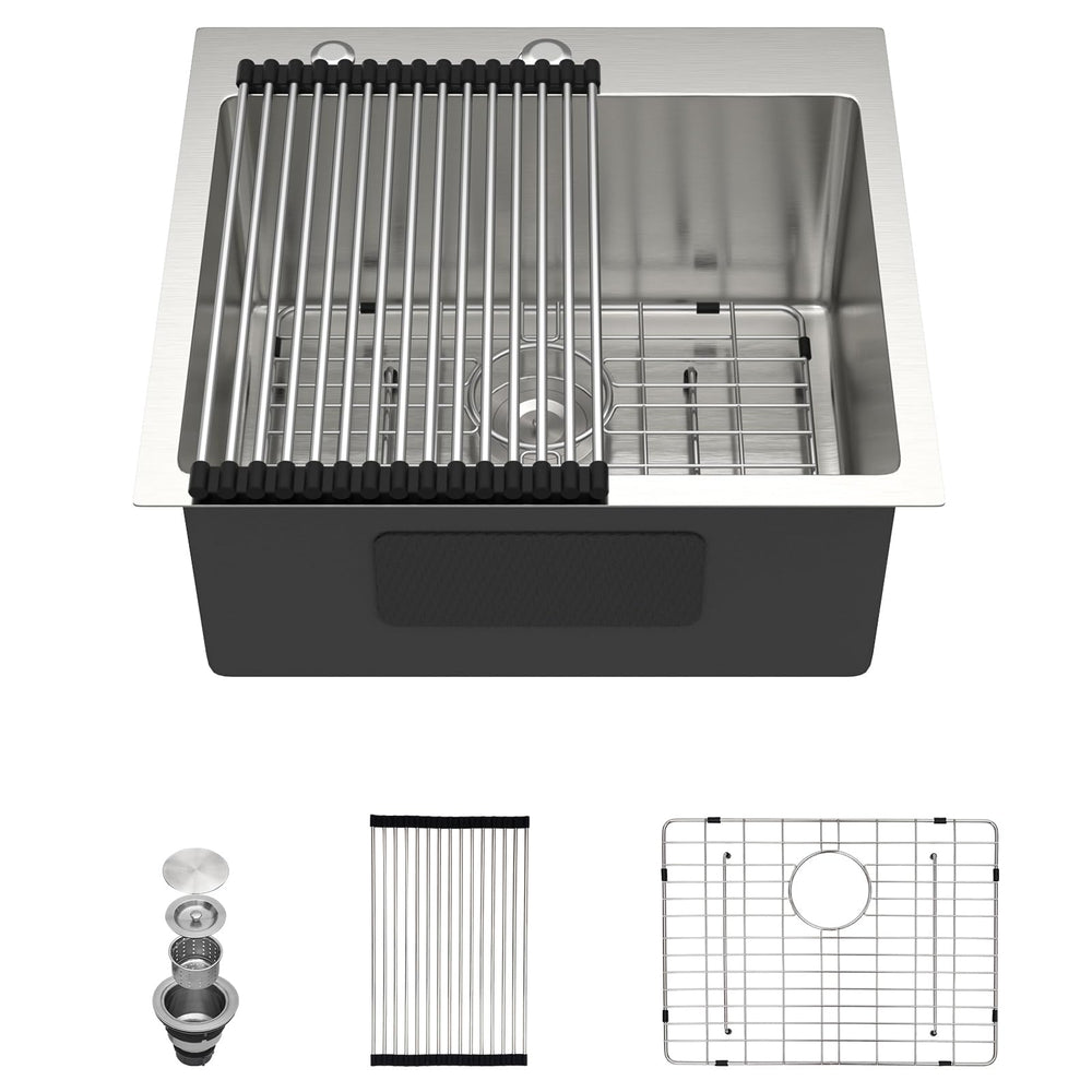 20" × 18" Drop-In Stainless Steel Bar / Prep Sink – DC-T258002