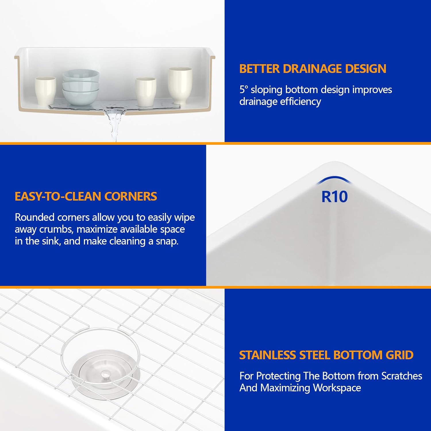 Dcolora 32''x19''x10'' White Undermount Kitchen Sink, 50/50 Split Double Bowl Fireclay Porcelain Dual Mount Ceramic Basin