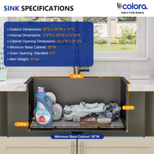 Bowl, rim, finish, and drain details for Dcolora DC-TLB263201