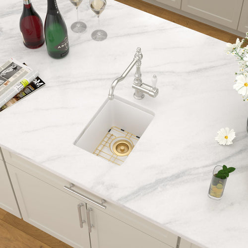 Dcolora DC-GU261604 installed as an undermount bar sink