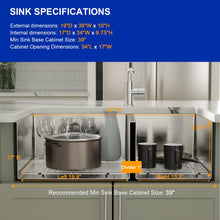 Sink bowl and drain detail on Dcolora DC-U7741