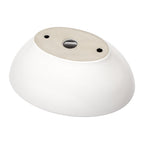 Dcolora 16''x13'' White Oval Vessel Sink, Above Counter Ceramic Bathroom Vanity Basin