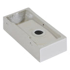Dcolora 14.5''x7'' White Ceramic Wall Mounted Floating Sink, Rectangular Small Bathroom Basin, Left Hand